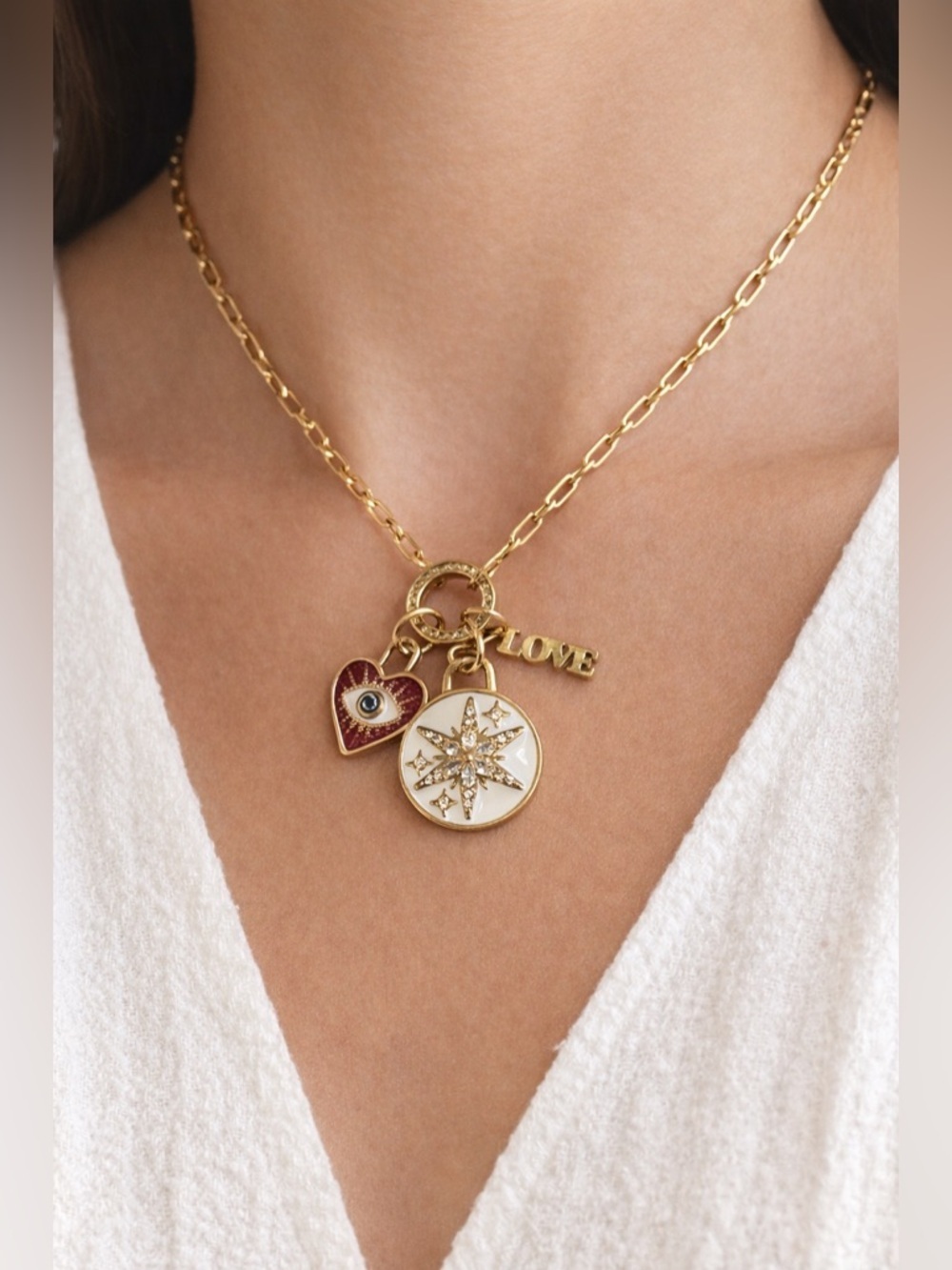 Kate Spade Celestial Charm Necklace Gold NWT